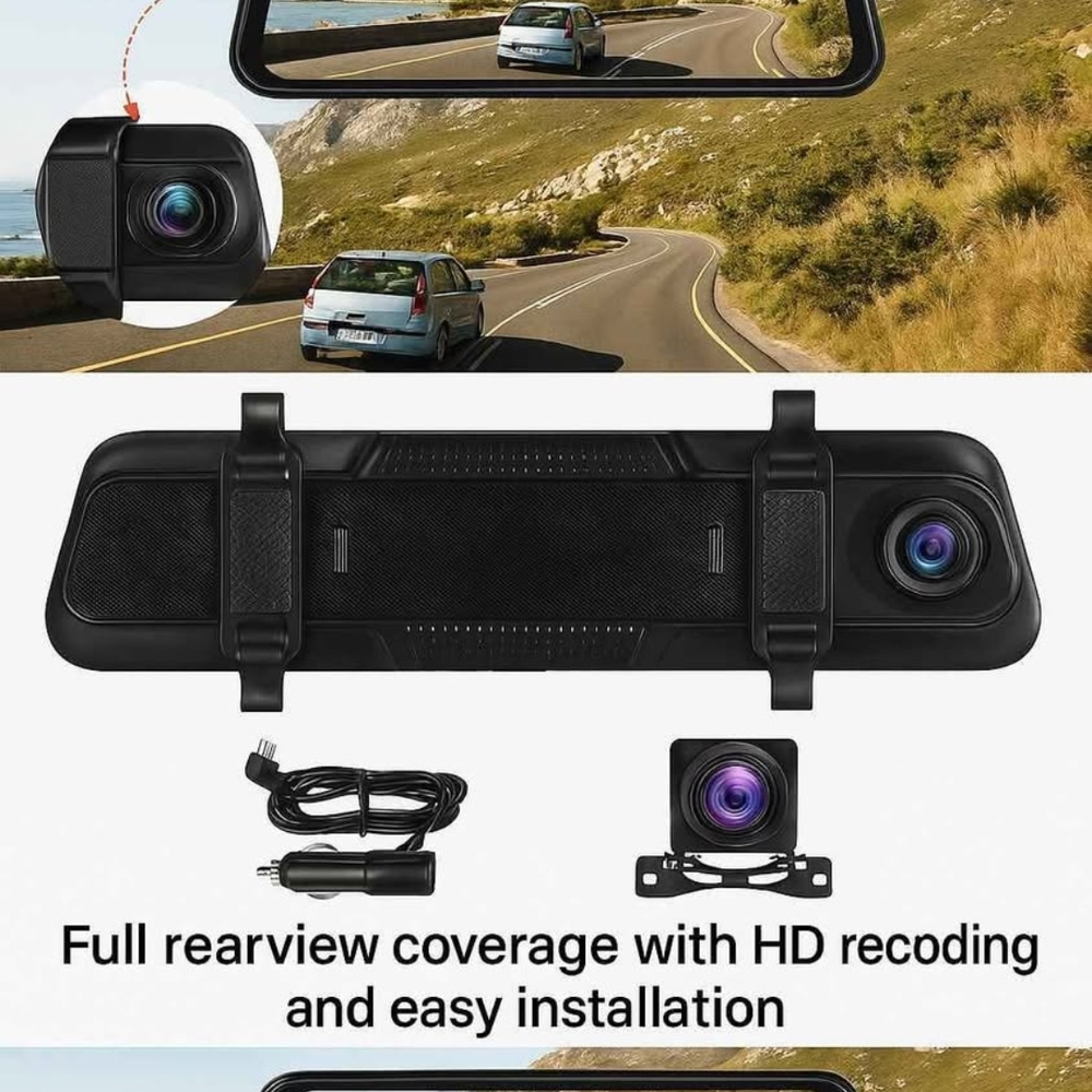 DVR Rearview Mirror Dash Cam/BACKUP CAM